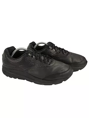 Brooks Addiction Walker Shoes Men's Size US 11 Black Leather Sneakers Comfort  • $84.95
