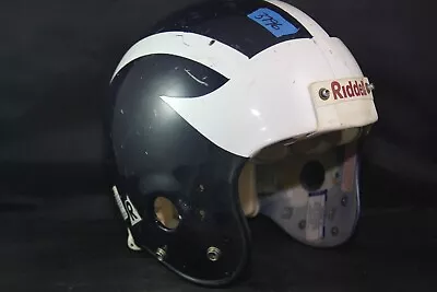Vtg 1995 Riddell VSR4 Large Good Used Worn Navy Football Game Helmet • $119.99