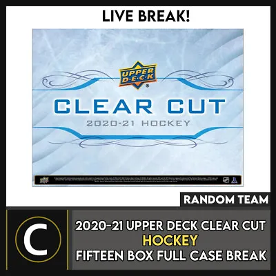 $92.69 • Buy 2020-21 Upper Deck Clear Cut Hockey 15 Box Full Case Break #h1385 - Random Team 