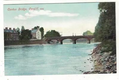 Vintage Postcard Canton Bridge Cardiff Wales • £2.50