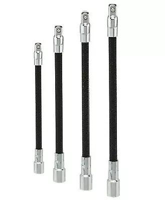 4pc 1/4  & 3/8  DR. Flexible Socket Extension Bar Set 6  8  10  12  Ratchet Flex • $27.85