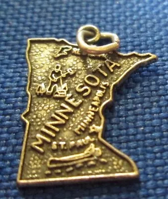 Vintage Sterling Silver Minnesota State Charm • $14.92