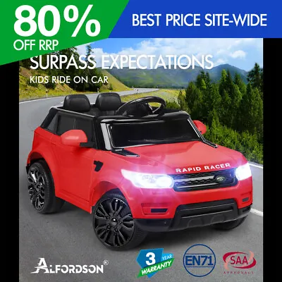 ALFORDSON Kids Ride On Car 12V Eletric Motor Remote Car Toy MP3 LED Light Red • $144.95