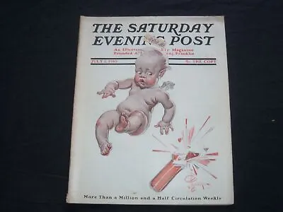 1910 July 2 The Saturday Evening Post Magazine - J.c. Leyendecker Cover - Sp 486 • $52.50