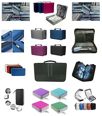 CD DVD Carry Case Disc Storage Holder CD Sleeve Wallet Holds 40 80 128 256 CD's • £5.85