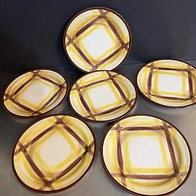 Vernonware Organdie Small Plates Set 6 Made California USA Mid Century Modern • $14.95