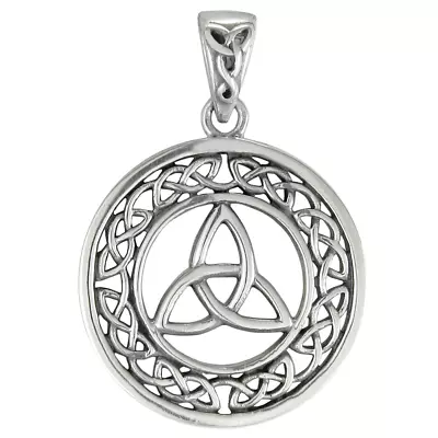 Sterling Silver Celtic Knot Triquetra Trinity Knotwork Irish Pendant Jewelry • $34.99