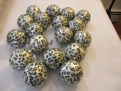 $115.92 • Buy Lot Of 18 Pier 1 Christmas Ornaments Decoupage Paper Mache Animal Print TAGS