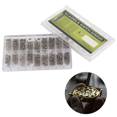 $10.75 • Buy 1800pcs/box Stainless Steel Glasses Sunglasses Spectacles Watch Screws Repair Ki