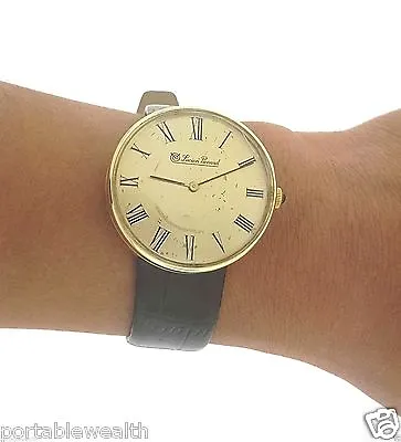 LUCIEN PICCARD 33mm Vintage Gents Wristwatch 14K Yellow Gold Mechanical • $799.99