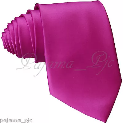 Fuchsia NEW Men's SelfTie Neck Tie Tie Prom Formal Party Wedding Hot Pink • $10.40