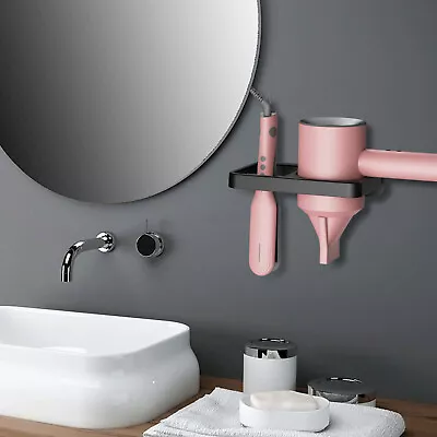 NEW - Wall Mount Hair Dryer Holder Hair Straightener Stand Storage Rack Shelves • $13.09