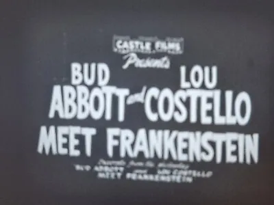 Abbott Costello Meet Frankenstein Standard Std  8mm B/w Sound 200ft Cine Film • $17.42
