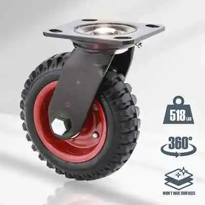 Heavy- Duty Caster Swivel Wheel Industrial 8 In. Dia 360°  518 Lbs. Capacity • $24.09