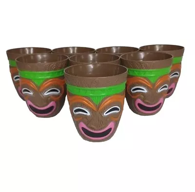 Tiki Theme 3” 4oz Plastic Party Cups Lot Of 8 • $15