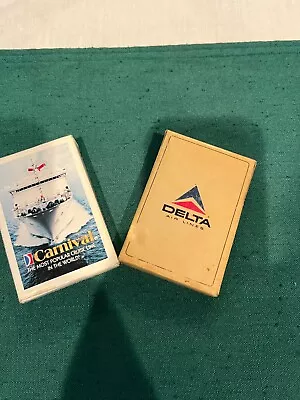 2 Decks Of Playing Cards (Carnival Cruise Lines And Delta Air Lines) • $12