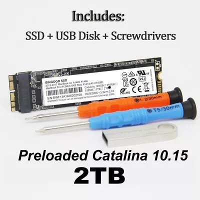 2TB SSD For 2013 2014 2015 2017 MacBook Air A1465 A1466 MacBook Pro A1502 A1398 • $159.92