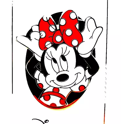 Classic Minnie Mouse Posing With Polka Dot Bow Pin On Pin Disney Parks • $9.99