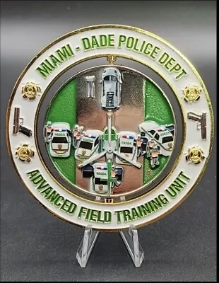 Miami Dade Police Field Training Unit Spinner Coin! MDPD MPD FLORIDA MIAMI • $45