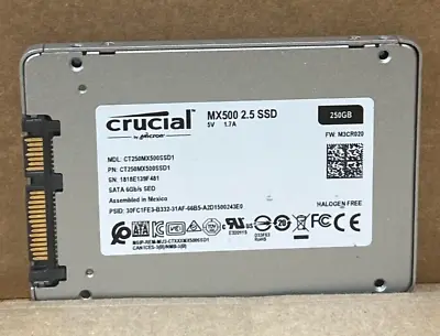 Crucial MX500 CT250MX500SSD1 250GB SATAIII 2.5  Solid State Drive [i] • $15