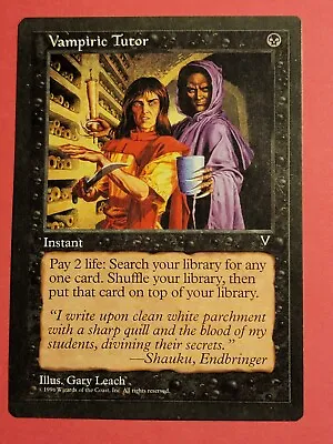 Vampiric Tutor Visions 72/167 MTG Magic The Gathering Gary Leach 1996  • $49.99