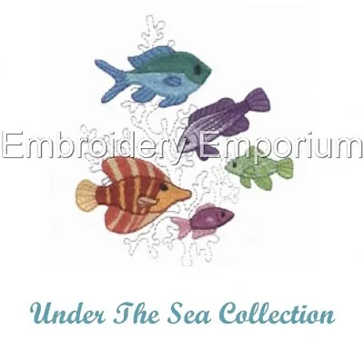 UNDER THE SEA COLLECTION - MACHINE EMBROIDERY DESIGNS ON USB 4X4 & 5x7 • £15.95