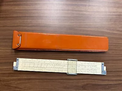 Vintage K&E Keuffel & Esser Model N4081-3 Slide Rule With Case Copyright 1947 • $39.99