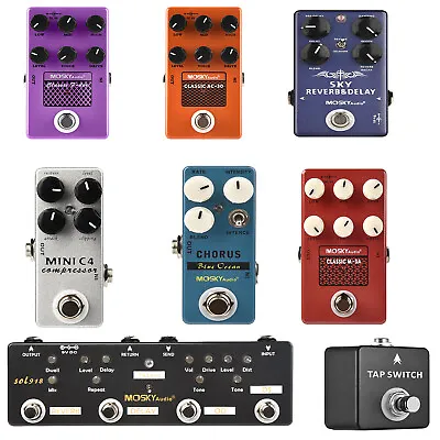 MOSKY Guitar Multi Effect Pedal Reverb Delay Looper Overdrive Distortion Chorus • $43.69