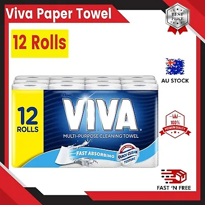 VIVA Paper Towels 12 Count (4x3 Rolls) - Packaging May Vary-AUS • $28.75