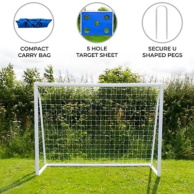 Football Goal Net All Weather PVC Goalpost Training Practice 12x6 8x6 6x4 FT • £17.99