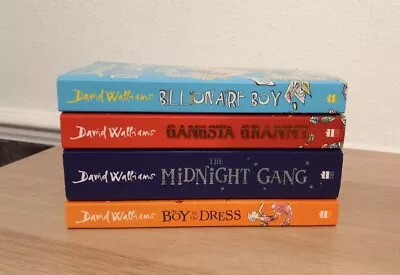 David Walliams 4 Childrens Book Bundle Inc Midnight Gang Gangster Granny Etc • £0.99