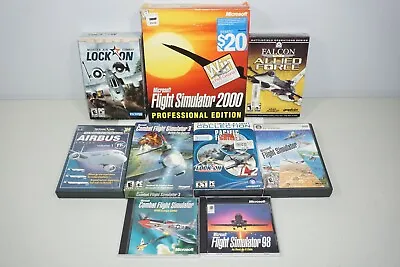 Vtg PC Flight Simulator Game Lot Microsoft X Combat Lock On Gold Falcon 4.0 • $19.99