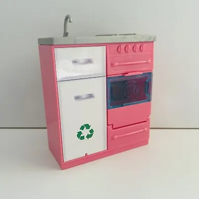 Barbie Dream House Doll Stove Oven Sink With Sounds Furniture Kitchen • $12.48