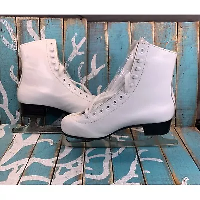 VTG NEW Old Stock SLM Women’s Ice Skates Canada Size 6 Leather Uppers • $59.99