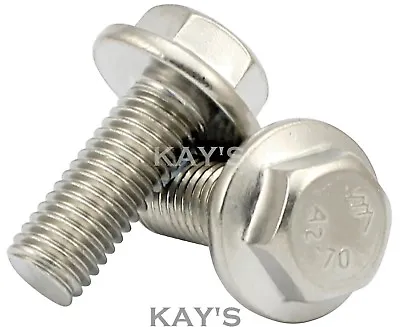 £2.46 • Buy M5,m6,m8 Flanged Hexagon Bolts Flange Hex Head Set Screws A2 Stainless Steel