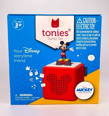 Tonies Disneys Mickey Mouse Tonie Box Audio Player Starter Set Red • $129.95
