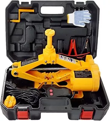 3T 12V Car Electric Hydraulic Jack & Air Pump Garage Tire Repair Tool Lifting UK • £53.99