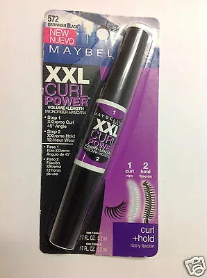 Maybelline XXL Curl Power Volume +Length  Microfiber Mascara BROWNISH BLACK. • $16.11