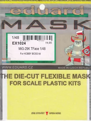 EDUEX1024 1:48 Eduard Mask - MiG-29K Fulcrum TFACE (HBS Kit) • $19.84