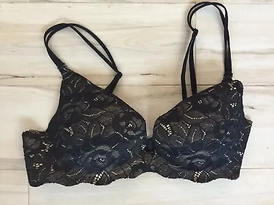 Victorias Secret Black Lace Bra 34C EUC • $17.99