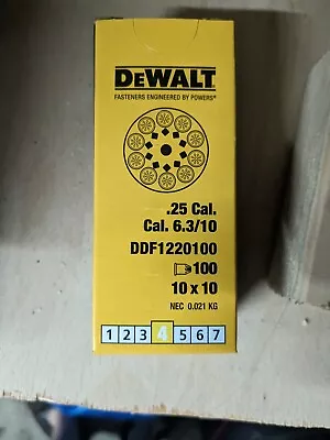 Dewalt .25 Caliber 10mm Yellow No 4 Disc Cartridges - DDF1220100 - Dewalt P3X • £7