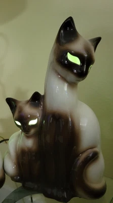 $100 • Buy Vintage Siamese Cat Tv Lamp 1950’s