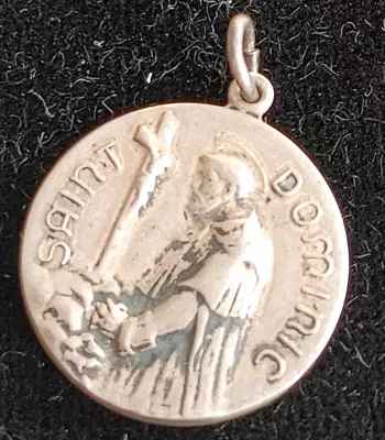 Sterling Silver - Vintage 1930-1940's  St Dominic Small Medal       #12 • $15