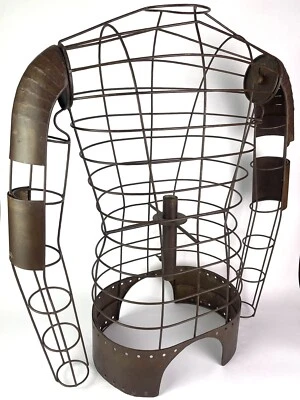 £75 • Buy Mannequin Male Wire Torso With Arms Rusty Rustic Rusted Style (A)