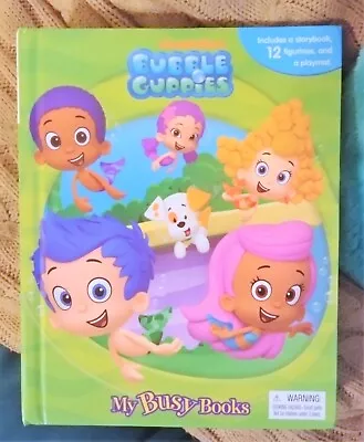 Bubble Guppies Nickelodeon My Busy Board Book Mermaids Cartoon Kids Children Euc • $15