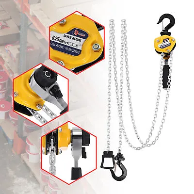 1/4 Ton Mini Lever Block Chain Hoist Come Along Puller 10Ft/3m Lift 0.25 Ton • $48.99