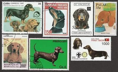 DACHSHUND ** Int'l Dog Postage Stamp Art Collection ** Unique Gift ** • $9.99