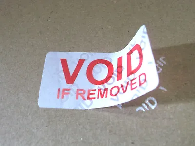 £4.99 • Buy Void Security Labels Tamper Evident Seal Warranty Stickers Plain Or Printed 
