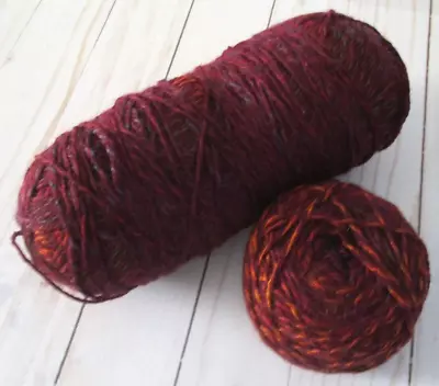 Mill Ends Yarn Fashion Yarn Burgundy Mix • $12.54