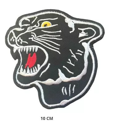 Big Black Panther Head Embroidered Sew On Iron On Patch Badge Jeans Jacket N-132 • £2.09